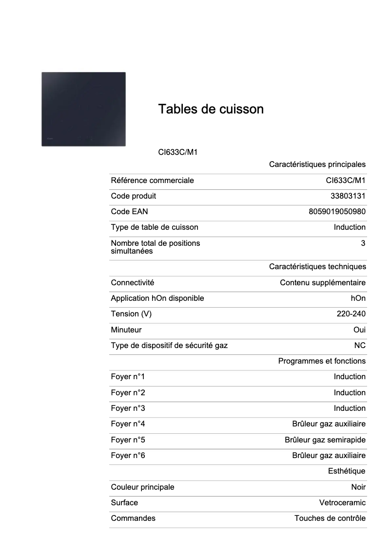 Imagen de la primera página del manual del dispositivo CI633C