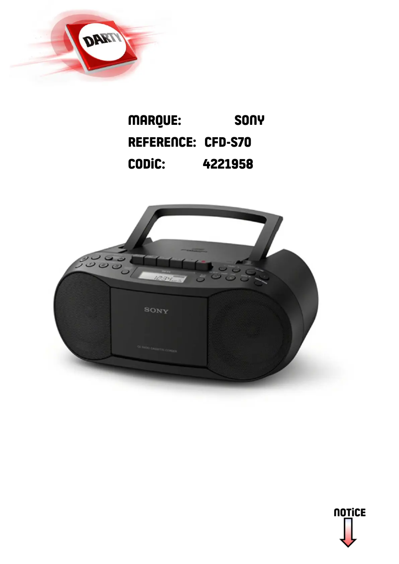 Imagen de la primera página del manual del dispositivo CFD-S70