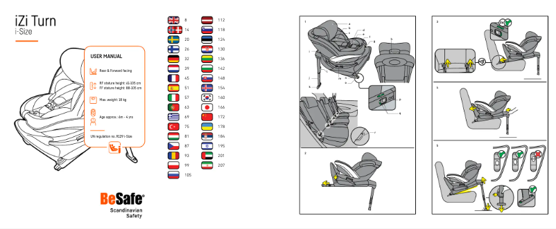 Imagen de la primera página del manual del dispositivo iZi Turn M i-Size