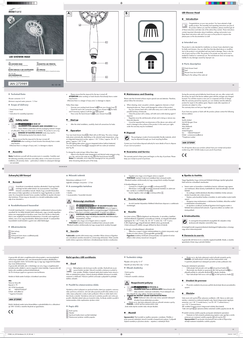 Página 1 del manual Manual de usuario Miomare IAN 273989