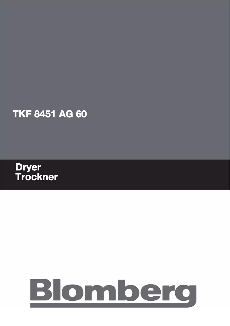 Imagen de la primera página del manual del dispositivo TKF 8451 AG60