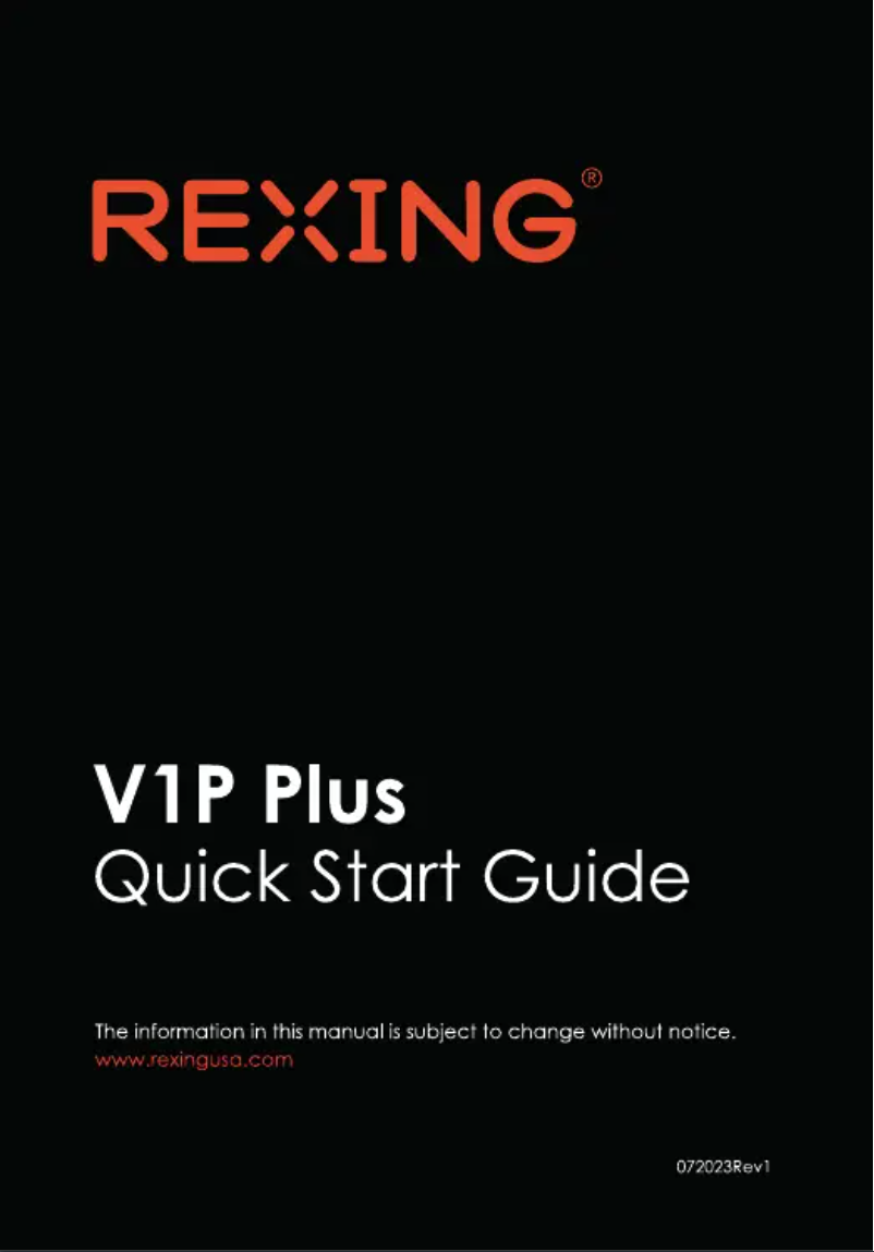 Página 1 del manual Instrucciones / montaje Rexing V1P-4K