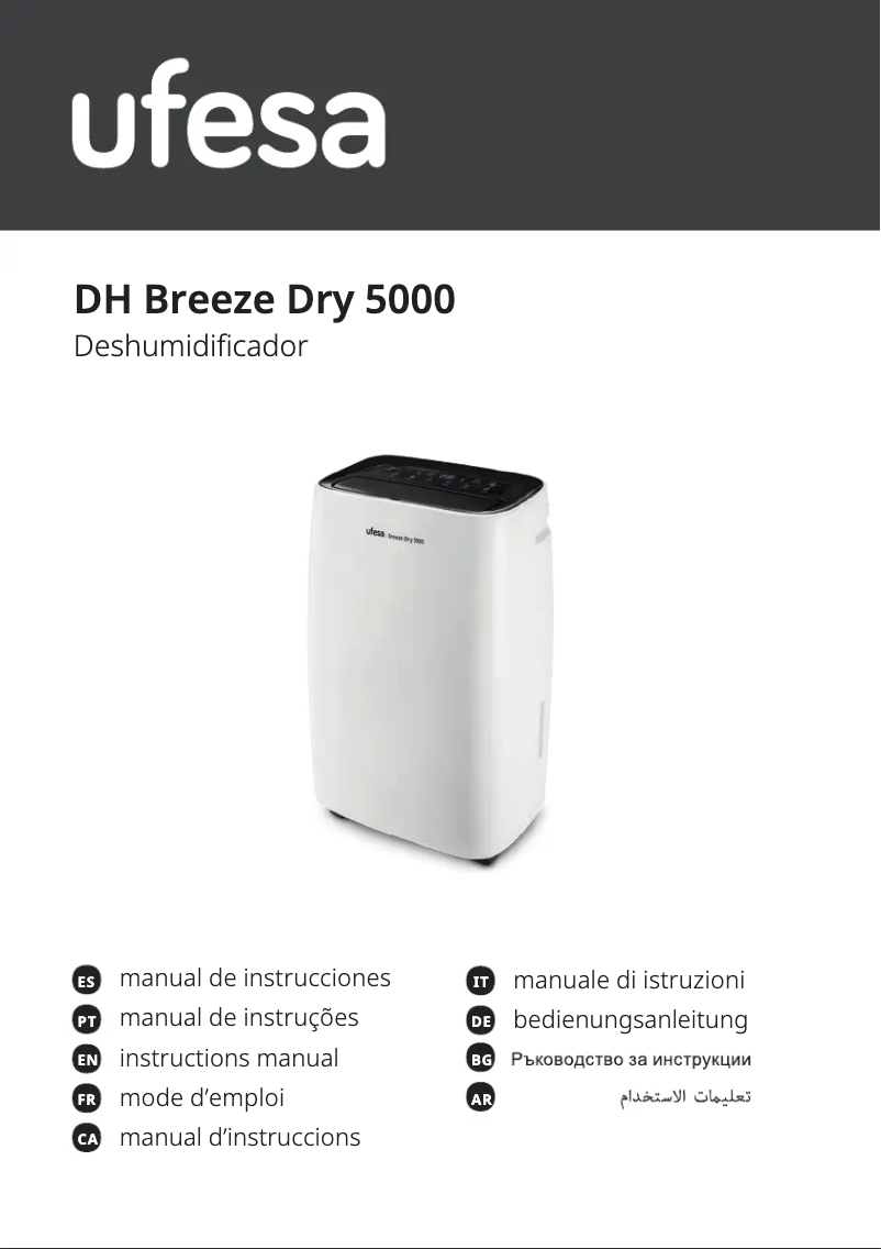 Imagen de la primera página del manual del dispositivo Breeze Dry 5000