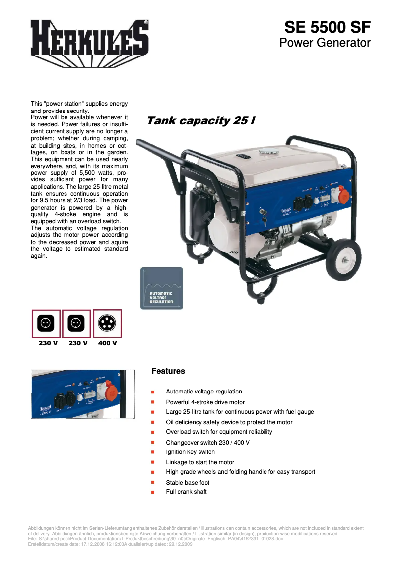 Página 1 del manual Manual de usuario Herkules SE 5500 SF