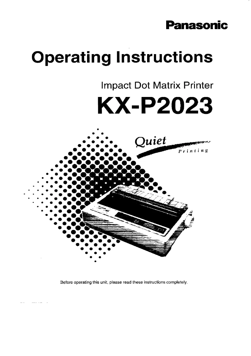 Imagen de la primera página del manual del dispositivo KX-P2023