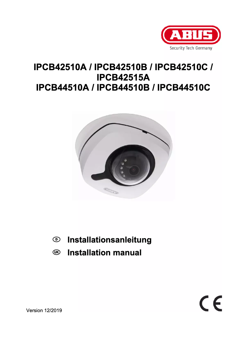 Imagen de la primera página del manual del dispositivo IPCB44510A