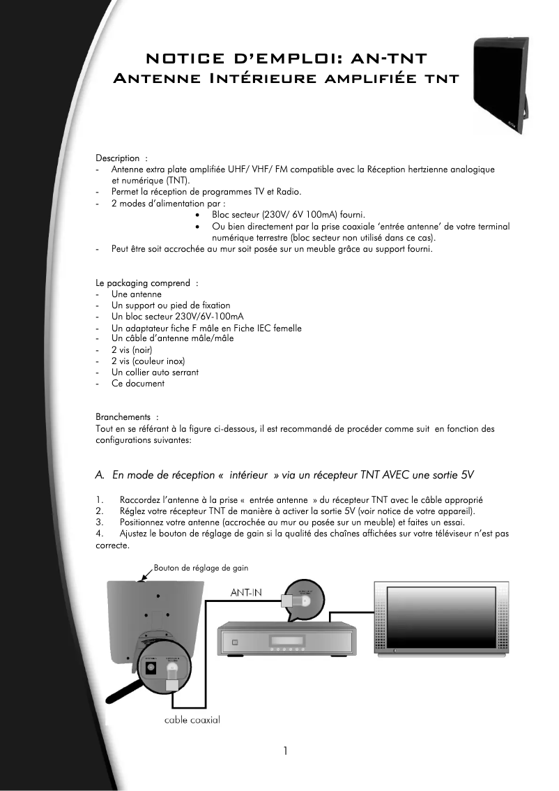Página 1 del manual Manual de usuario CGV AN-TNT