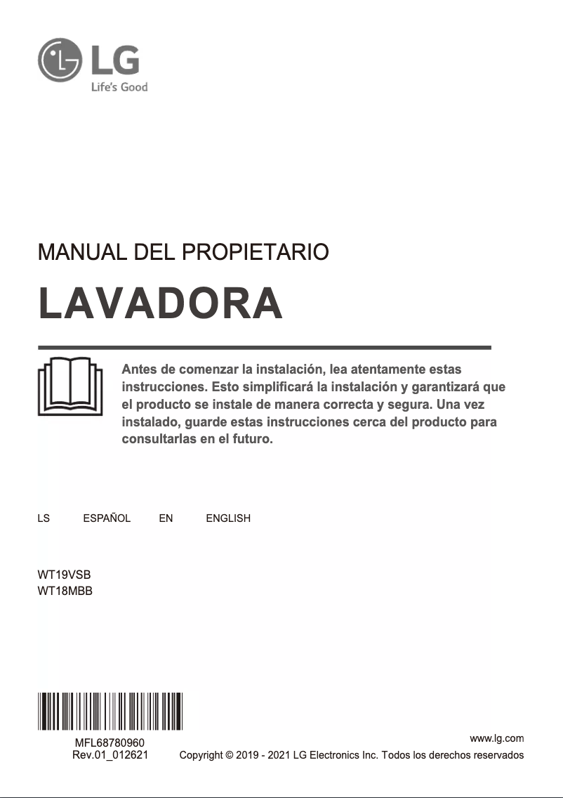 Imagen de la primera página del manual del dispositivo WT18MBB