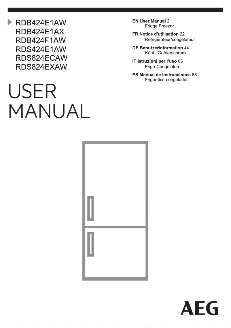 Imagen de la primera página del manual del dispositivo RDB424E1AW
