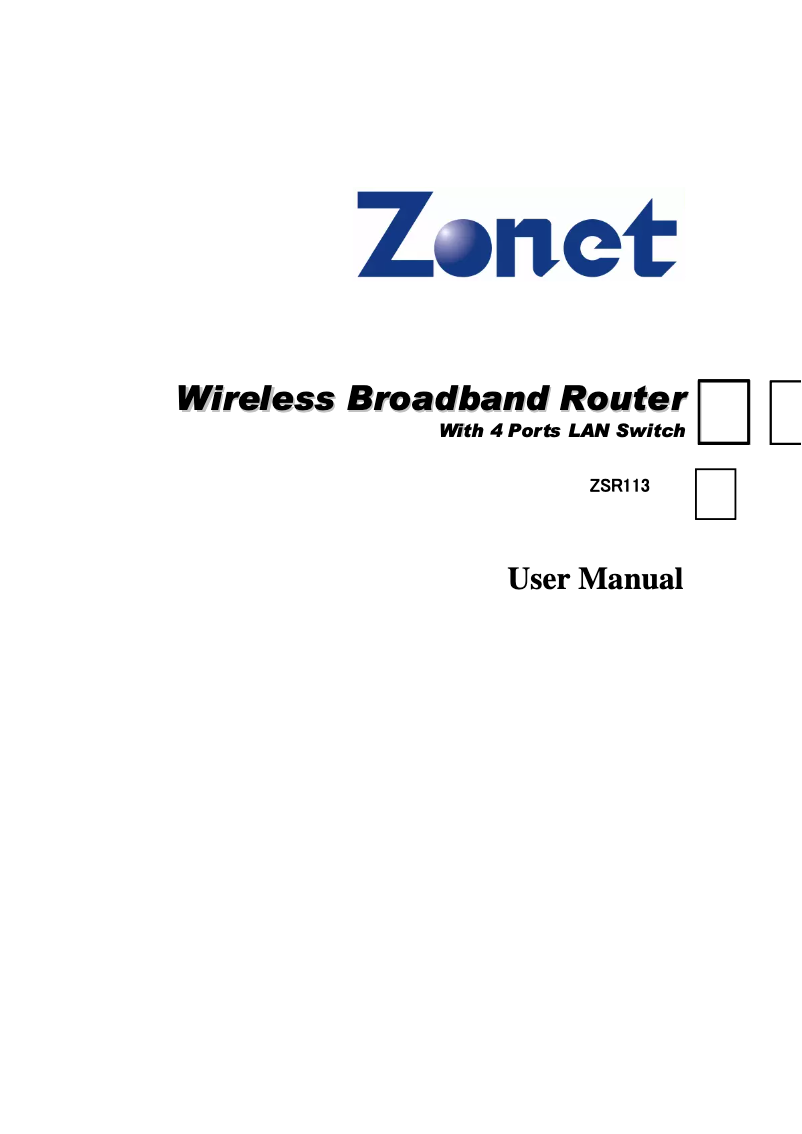 Imagen de la primera página del manual del dispositivo ZSR1124WE