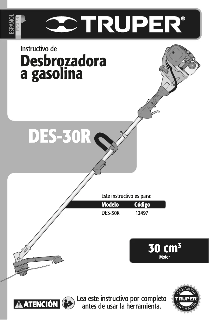 Página 1 del manual Manual de usuario Truper DES-30R
