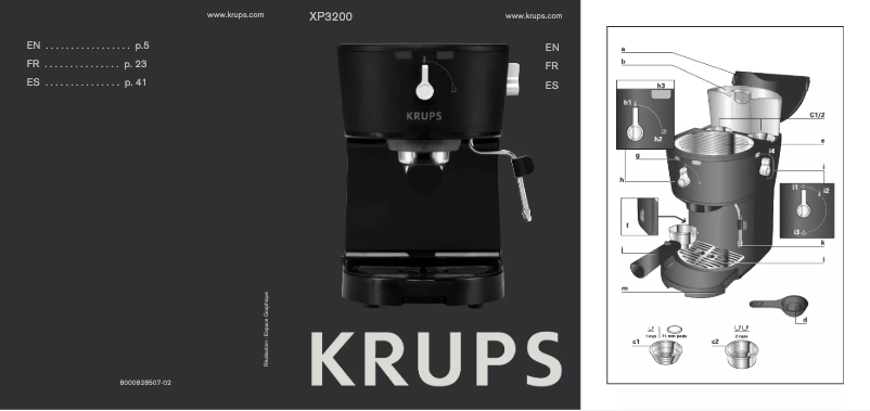 Página 1 del manual Manual de usuario Krups XP3200