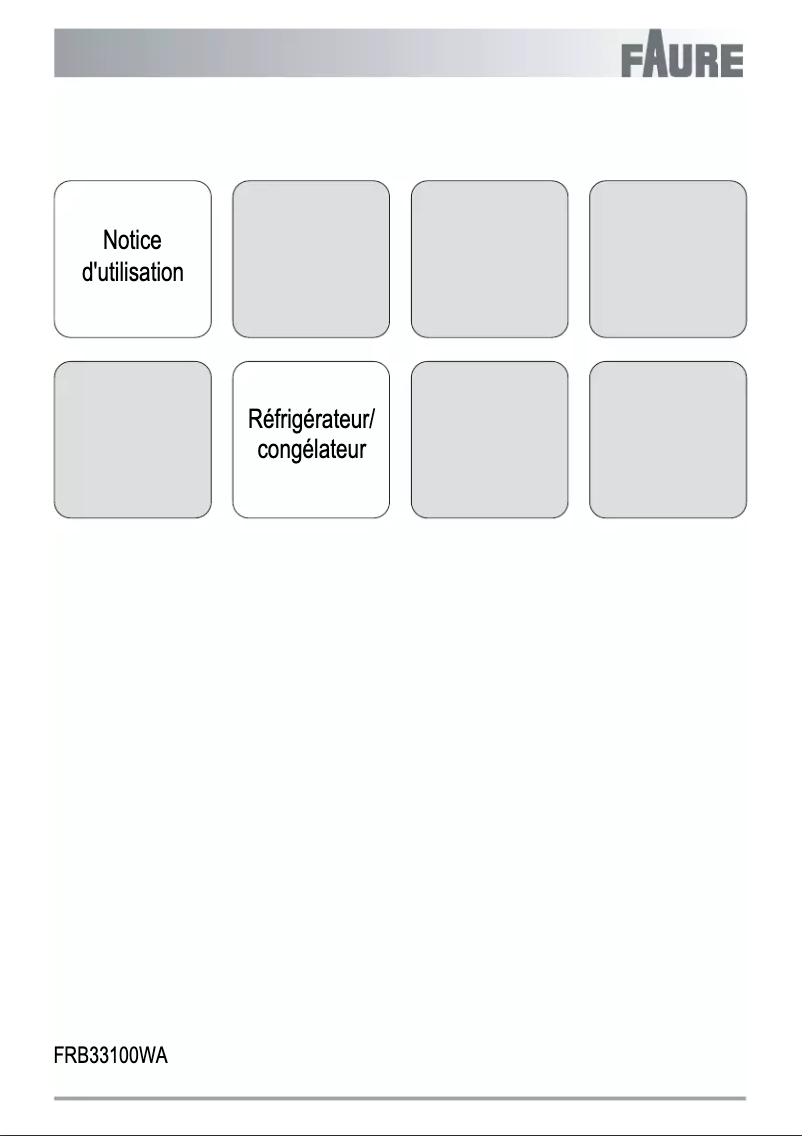 Imagen de la primera página del manual del dispositivo FRB33100WA