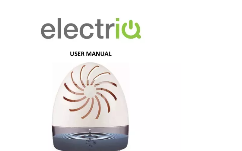 Página 1 del manual Manual de usuario ElectriQ iQDRY360