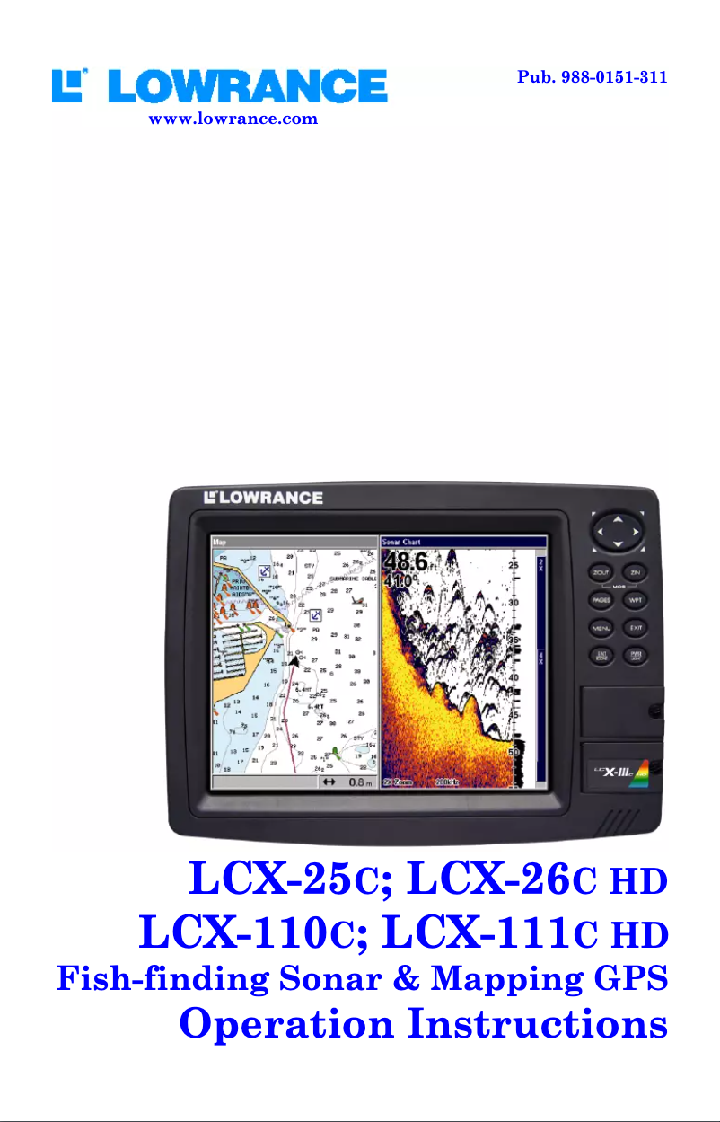 Página 1 del manual Manual de usuario Lowrance LCX-111C