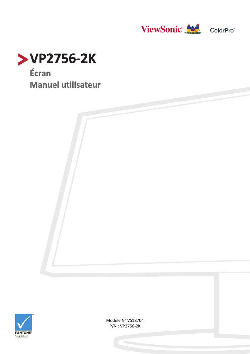 Imagen de la primera página del manual del dispositivo VP2756-2K