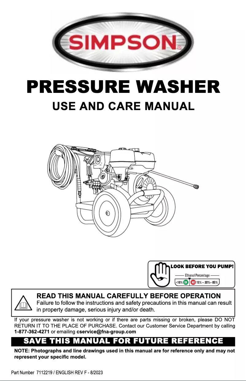 Página 1 del manual Manual de usuario Simpson IS3030212