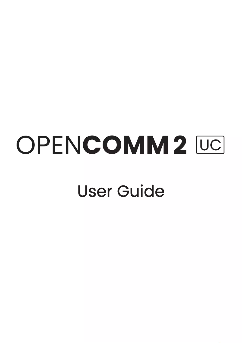 Imagen de la primera página del manual del dispositivo OpenComm2 UC