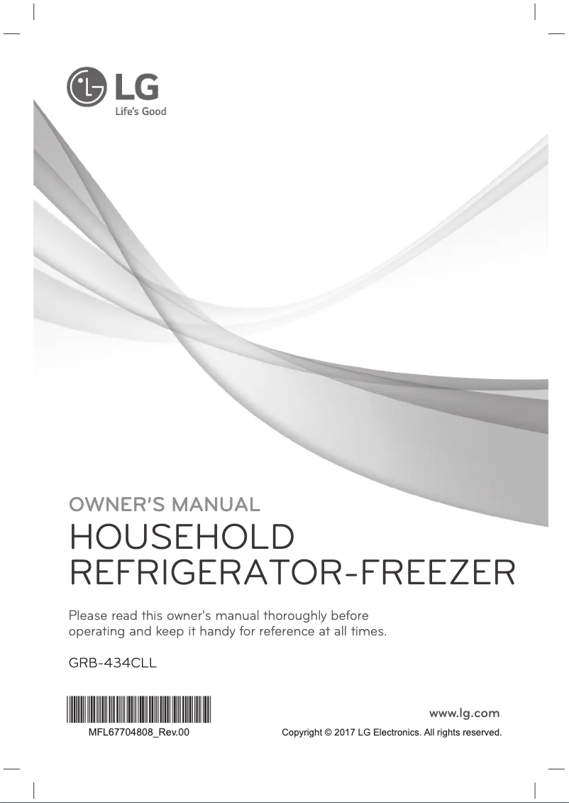 Imagen de la primera página del manual del dispositivo GRB-434CLL