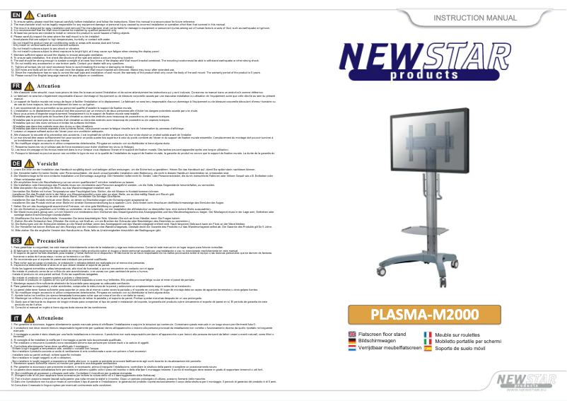 Página 1 del manual Manual de usuario Newstar PLASMA-M2000