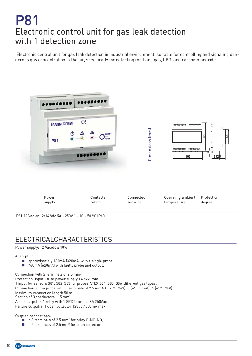 Imagen de la primera página del manual del dispositivo P81