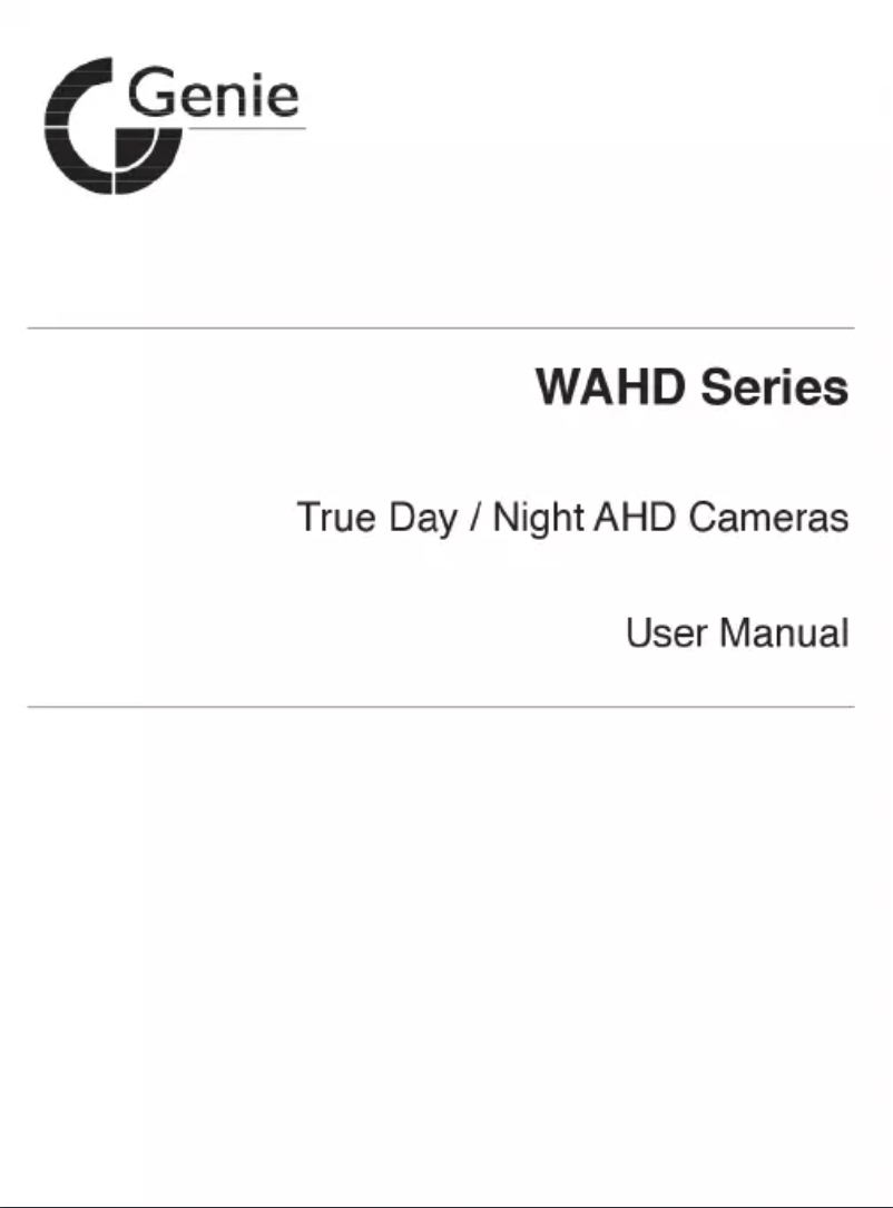 Página 1 del manual Manual de usuario Genie WAHD2LBV