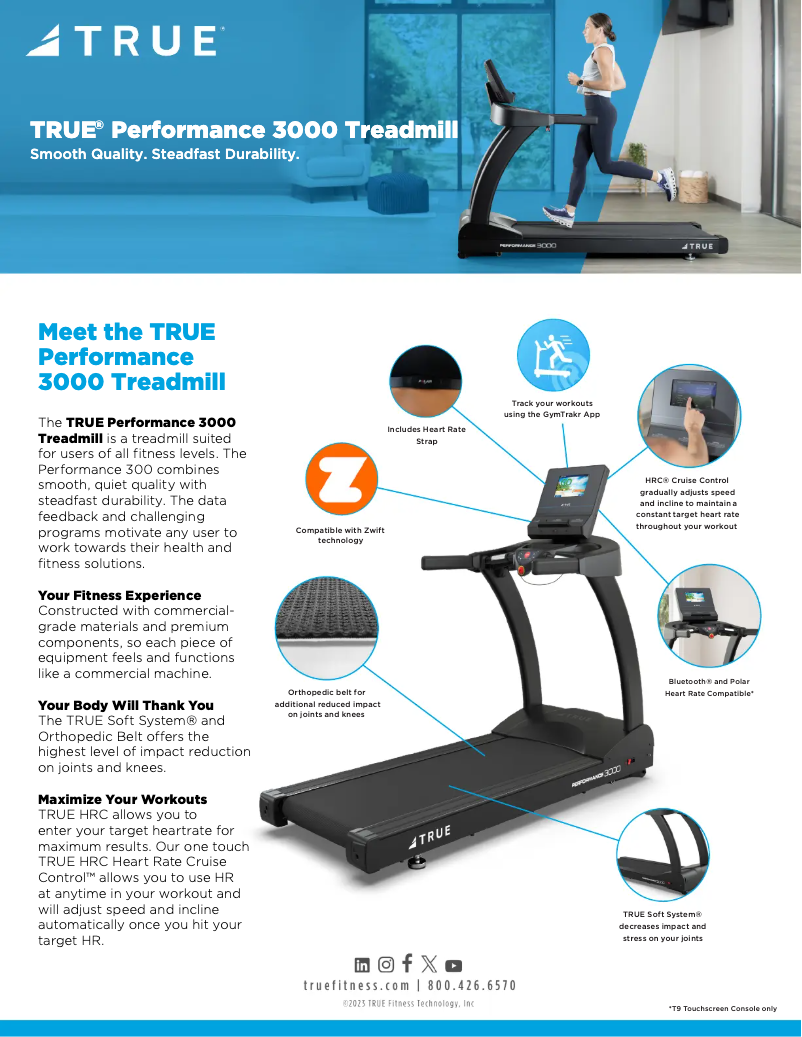 Página 1 del manual Ficha técnica True Performance 3000