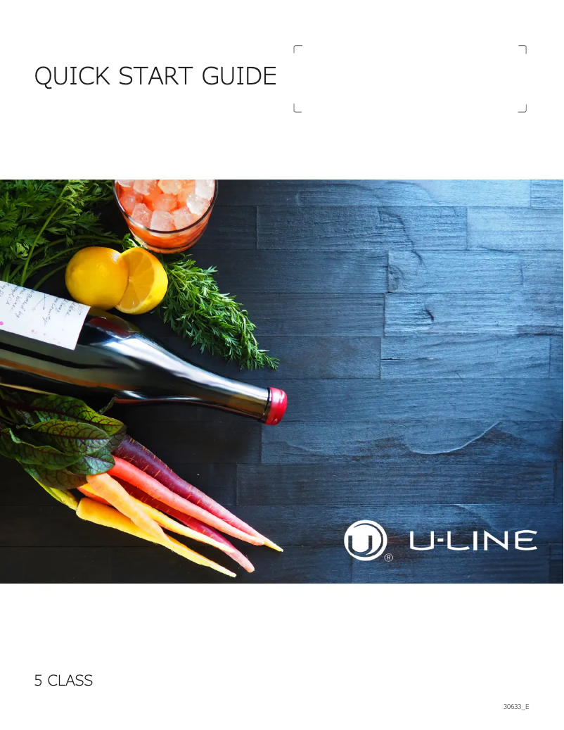 Página 1 del manual Guía de inicio rápido U-Line HRE515