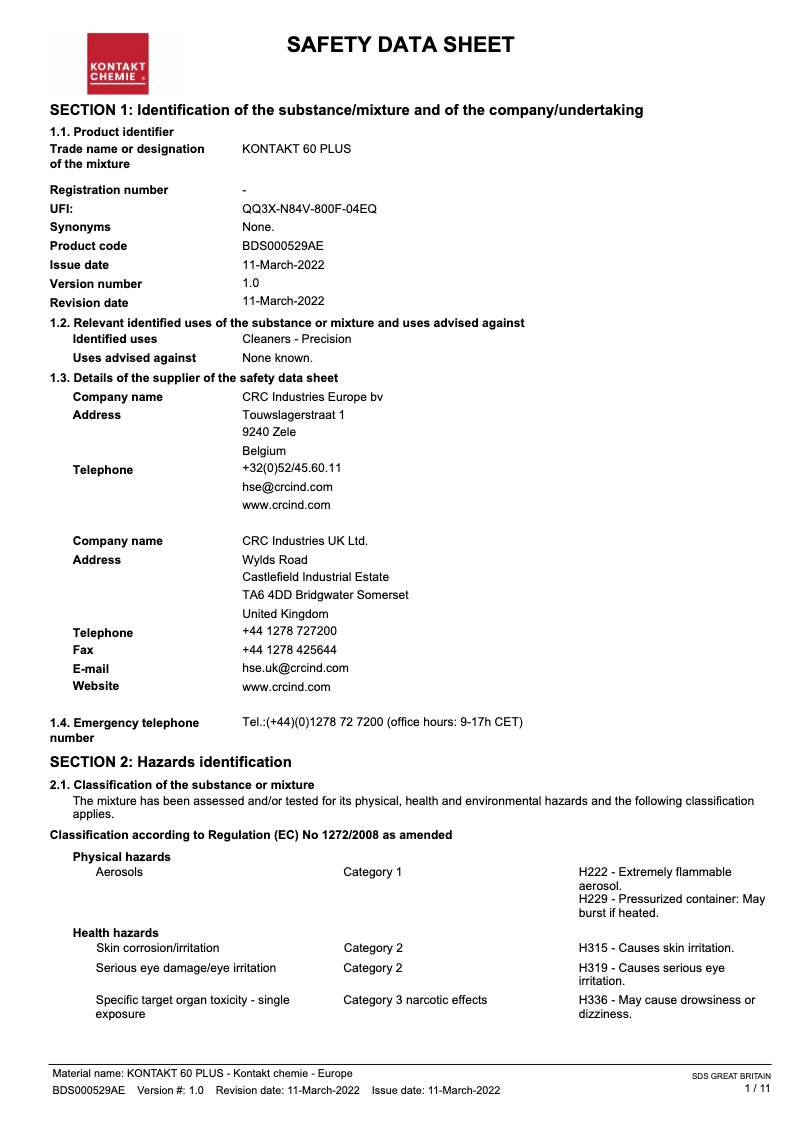 Imagen de la primera página del manual del dispositivo KONTAKT 60 Plus