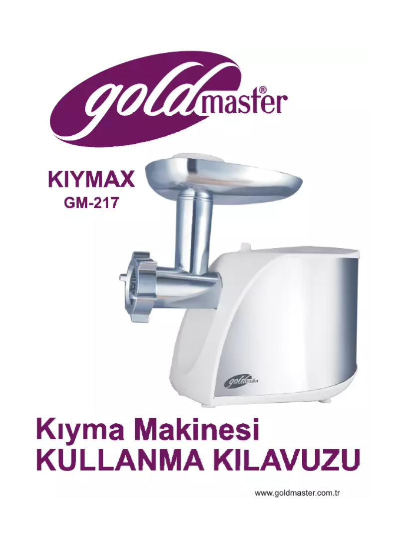 Página 1 del manual Manual de usuario GoldMaster Kiymax GM-217