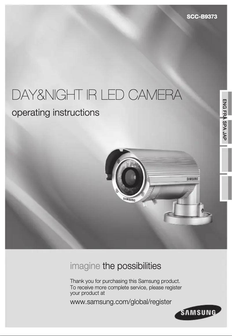 Imagen de la primera página del manual del dispositivo SCC-B9373P