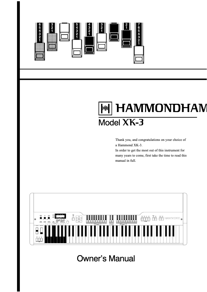 Página 1 del manual Manual de usuario Hammond XK-3