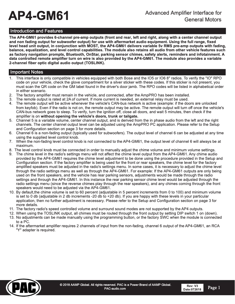 Página nº 1 - Manual de usuario PAC AP4-GM61