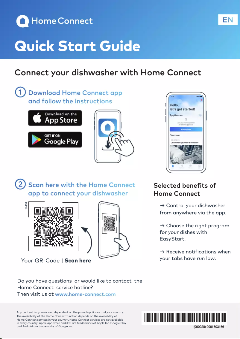 Imagen de la primera página del manual del dispositivo SMS8ZDI86Q