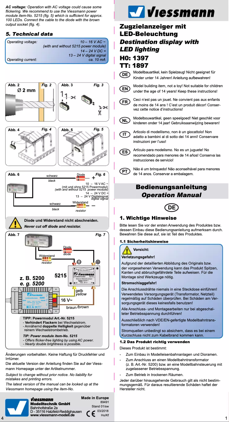 Imagen de la primera página del manual del dispositivo 1897