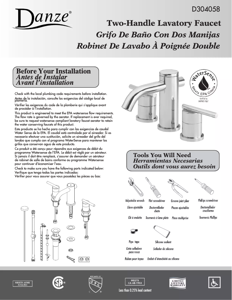 Imagen de la primera página del manual del dispositivo D304058