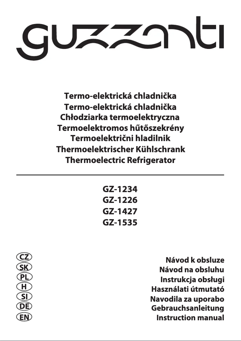 Imagen de la primera página del manual del dispositivo GZ 1226