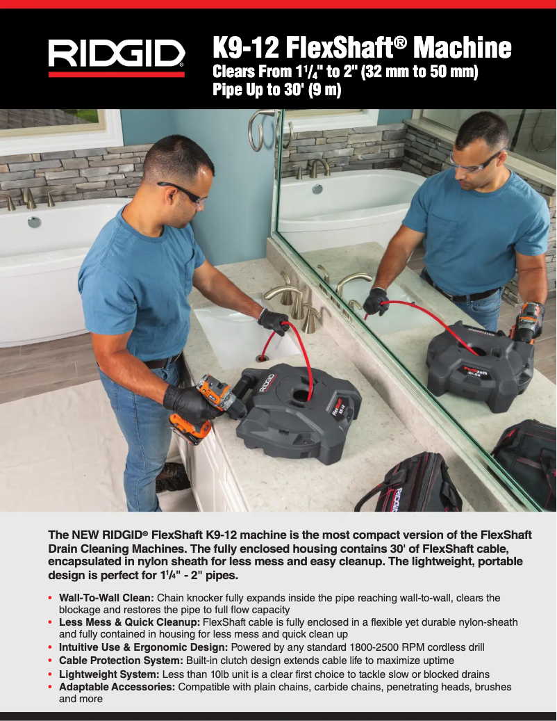 Imagen de la primera página del manual del dispositivo FlexShaft K9-12