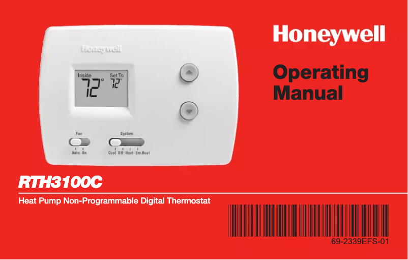 Página 1 del manual Manual de usuario Honeywell RTH3100C1002/A
