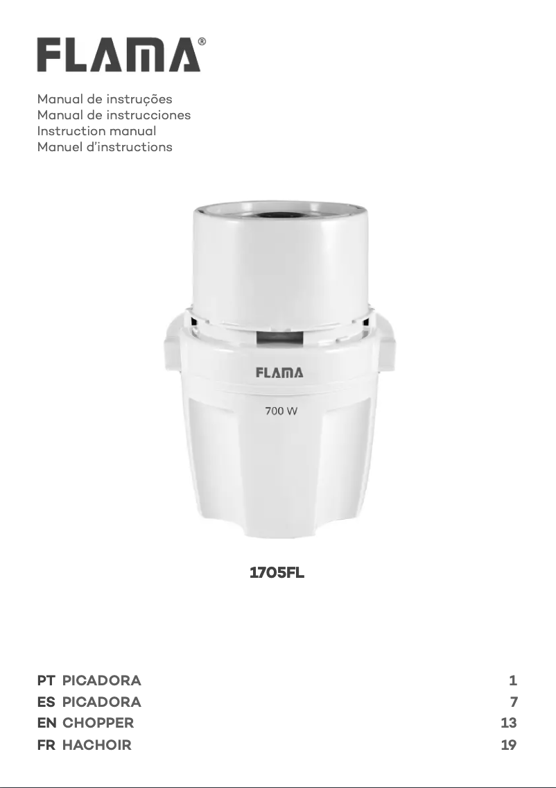 Página 1 del manual Manual de usuario Flama 1705FL
