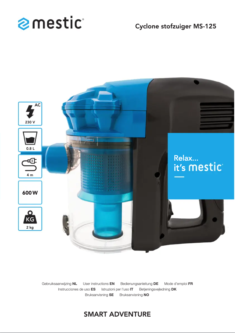 Imagen de la primera página del manual del dispositivo MS-125