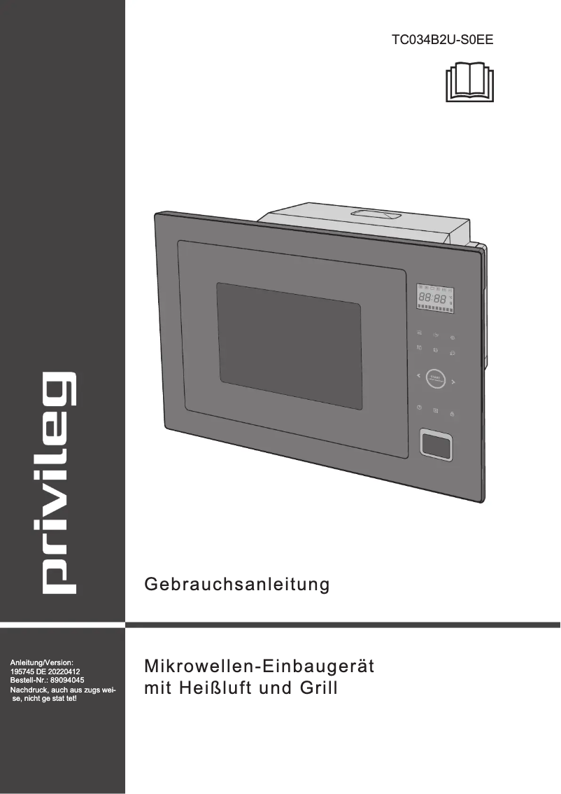 Página 1 del manual Manual de usuario Privileg TC034B2U-S0EE