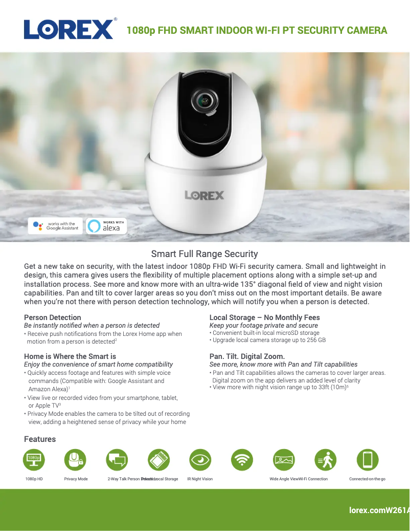 Página nº 1 - Ficha técnica Lorex W261AQ