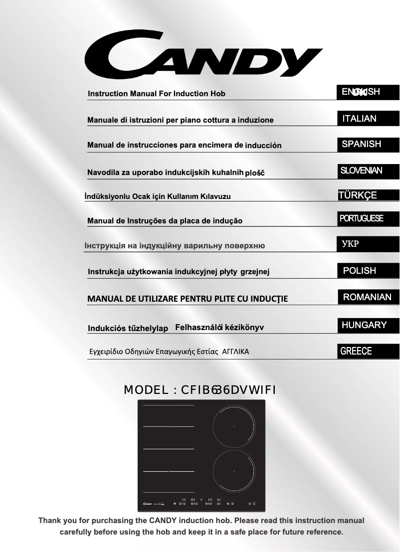 Página 1 del manual Manual de usuario Candy CFIB636DV WIFI
