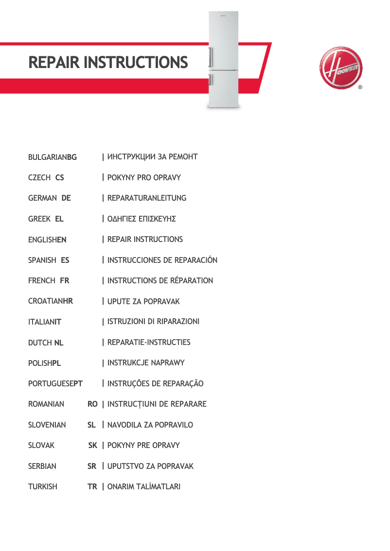 Página 1 del manual Manual de usuario Hoover HOB50S518FK