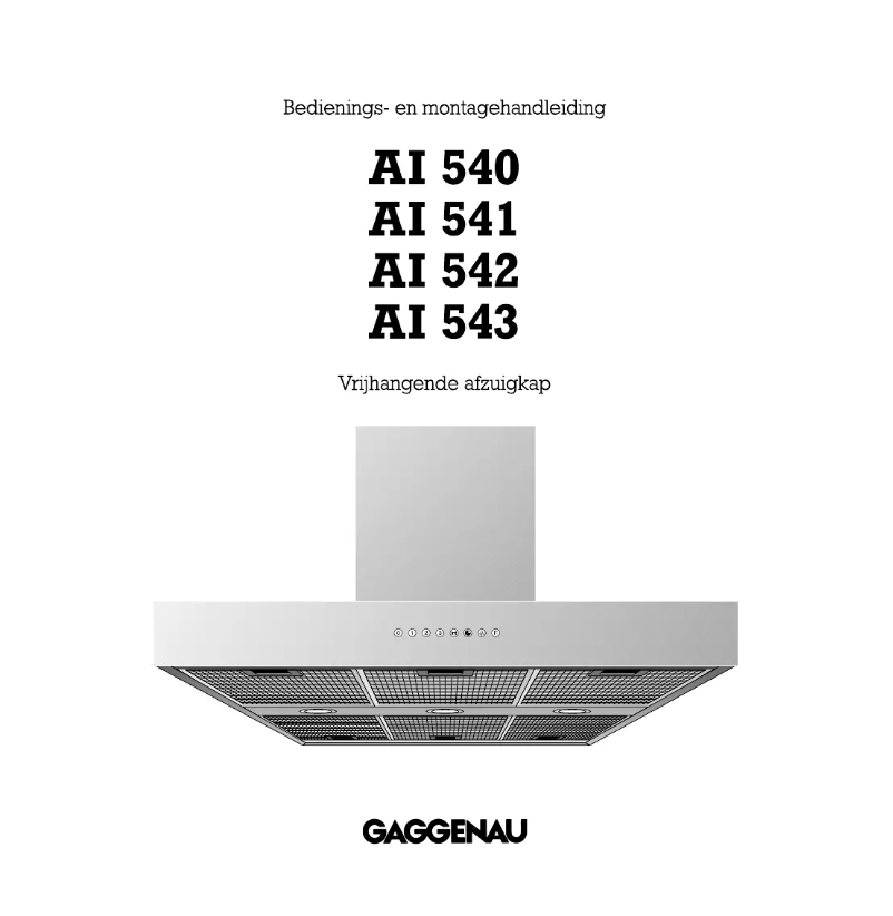 Página 1 del manual Manual de usuario Gaggenau AI540150