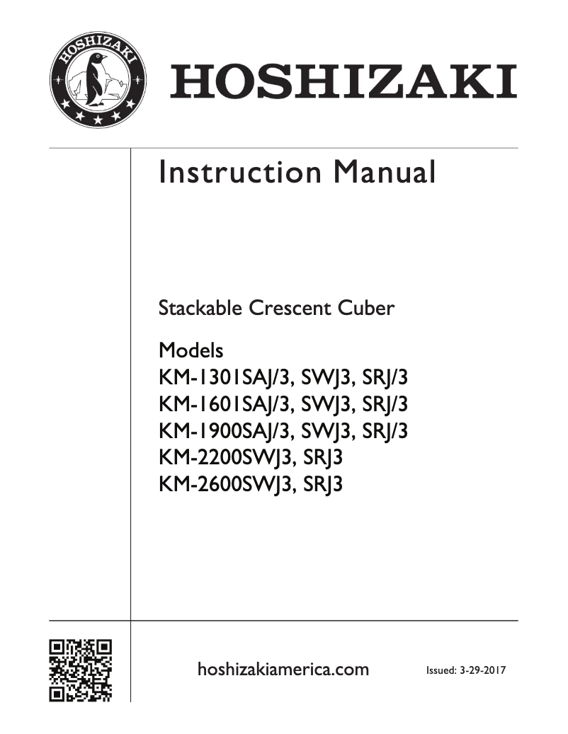Página 1 del manual Manual de usuario Hoshizaki KM-2600SRJ3