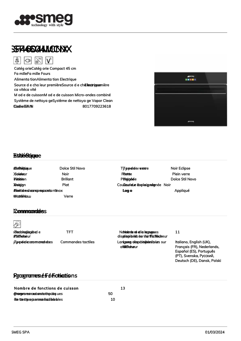 Imagen de la primera página del manual del dispositivo SF4604MCNX