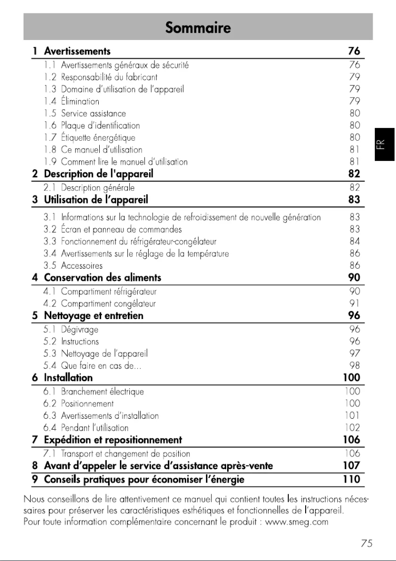 Imagen de la primera página del manual del dispositivo FAB38RBL5