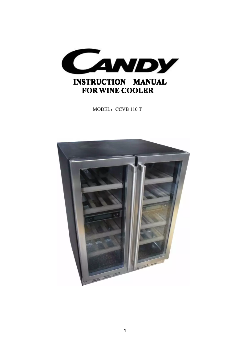 Imagen de la primera página del manual del dispositivo CCVB 110 T